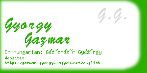 gyorgy gazmar business card